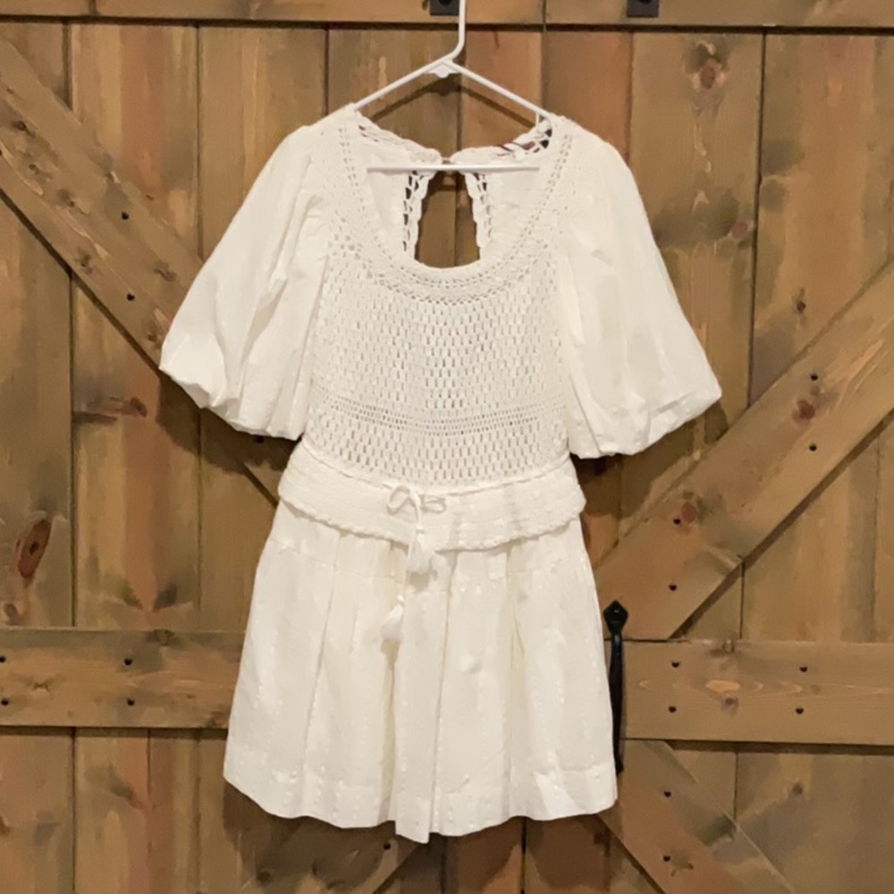 Off White Crochet Dress